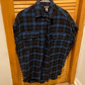 Black & Blue H&M Distressed Sleeveless Button-up